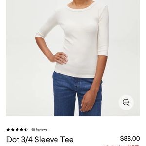 Michael Stars one size 3/4 length sleeve 100% cotton tee